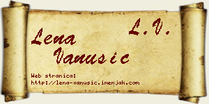 Lena Vanušić vizit kartica